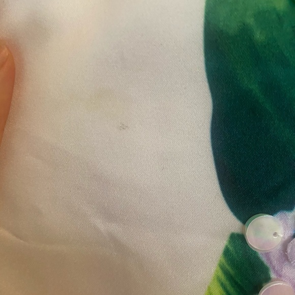 Medium mermaid style light pink/champagne dress with floral print - Picture 3 of 10